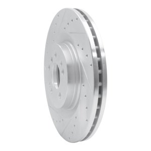 Mercedes-Benz ML550 Brake Rotor (1) - Front Left - R1 Concepts - Drilled & Slotted - Silver - `06-`12